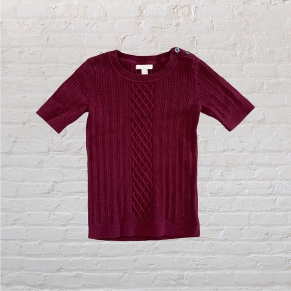 Banana Republic Cable Knit short sleeve top - Picture 2 of 3